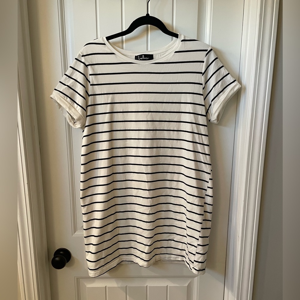 Striped T shirt dress